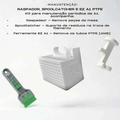 Impressora 3d Fdm Aberta A1 Bambu Lab Sem AMS + Porta Resíduos - Espátula - Chave Manutenção