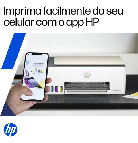 Impressora multifuncional HP Smart Tank 583 Colorida 1 USB 2.0 de alta velocidade (dispositivo); 1 porta Wi-Fi 802.11b/g/n; 1 Wi-Fi Direct -100 a 240 VCA
