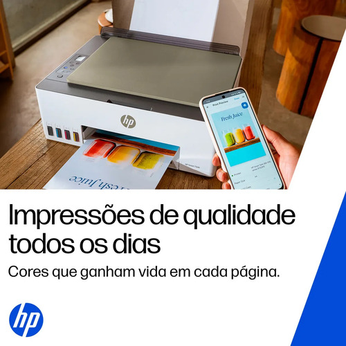 Impressora multifuncional HP Smart Tank 583 Colorida 1 USB 2.0 de alta velocidade (dispositivo); 1 porta Wi-Fi 802.11b/g/n; 1 Wi-Fi Direct -100 a 240 VCA