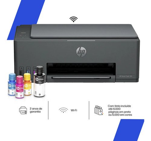 Impressora Multifuncional HP Smart Tank 584 - Preta