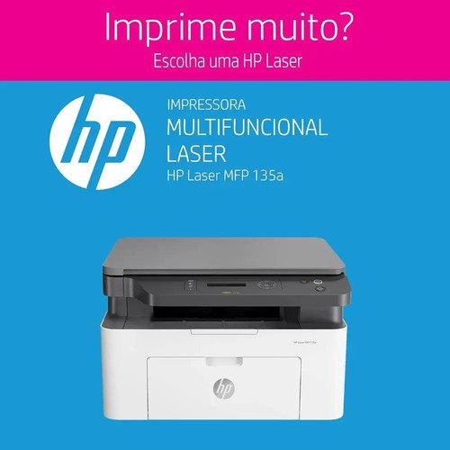 Impressora Multifuncional Monocromática HP 135A 4ZB82A Hi-Speed USB 2.0 de alta velocidade
