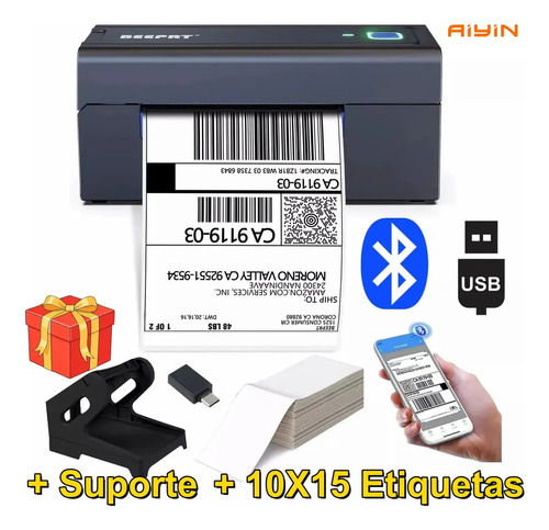 Impressora termica bluetooth usb 110mm codigo de barras e et