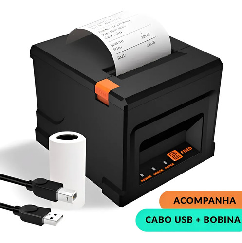 Impressora termica cupom 80mm usb rede guilhotina caixa loja