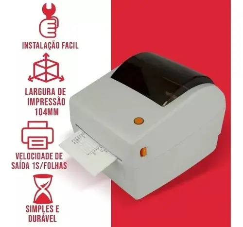 Impressora Tomate MDK-006 600 DPI Código De Barras E Etiquetas USB