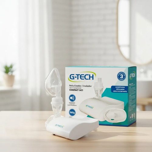 Inalador Nebulizador Adulto Infantil Bivolt Compacto G-tech