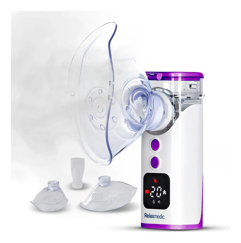 Inalador nebulizador aero tech portatil tec mesh relaxmedic