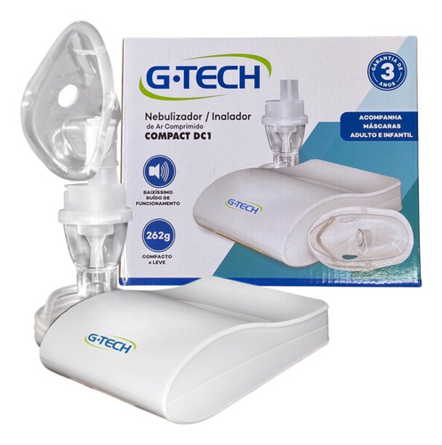 Inalador nebulizador gtech infantil adulto silencioso cor br