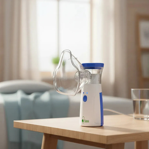 Inalador Nebulizador Portátil Bahrein Usb Pilha Cor Azul Silencioso Aparelho Inalação Compacto Mesh Bivolt Nebulizador Com Rede Vibratoria Aparelho Para Inalacao Inalador Silencioso Aparelho Inalador