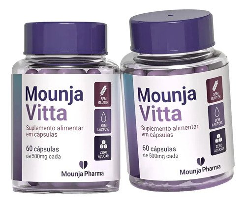Inibidor De Apetite Mounjavitta Suplemento Natural - 60 Cápsulas Sem Sabor