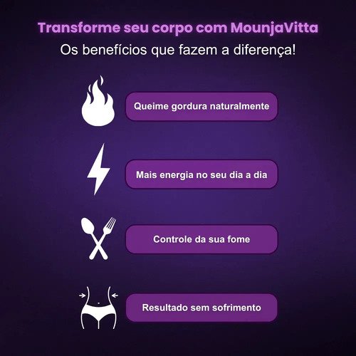 Inibidor De Apetite Mounjavitta Suplemento Natural - 60 Cápsulas Sem Sabor