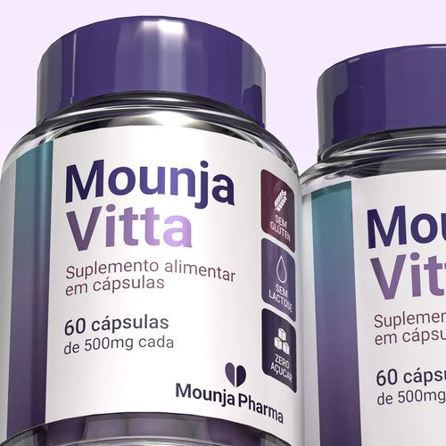 Inibidor De Apetite Mounjavitta Suplemento Natural - 60 Cápsulas Sem Sabor