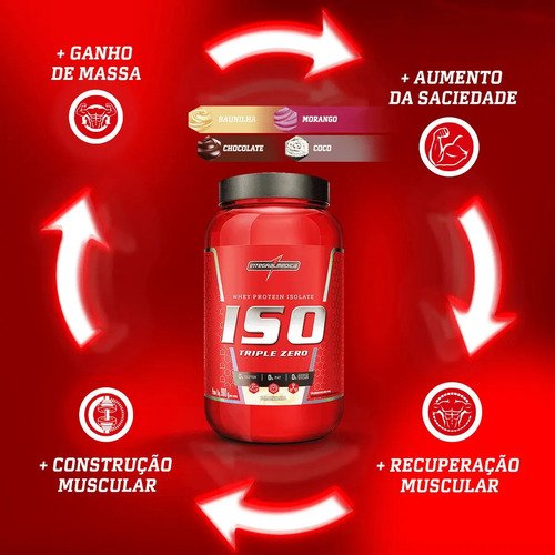 Integralmedica ISO Triple Zero Whey Protein Isolado Sabor Baunilha - Suplemento Alimentar Proteico - Pote 900g