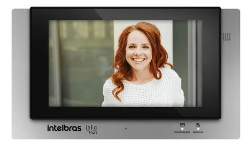 Intelbras Allo Wt7 Porteiro Eletrônico Preto e Cinza