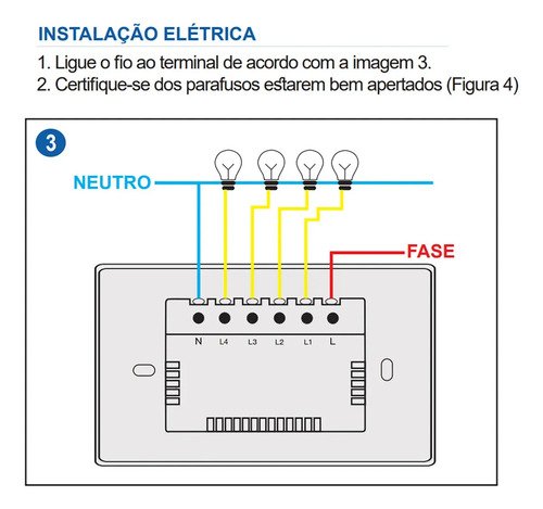 Interruptor Inteligente Wifi Novadigital 3 Teclas Botões Touch Tuya Smart Life Alexa Google 110v 220v Bivolt 4x2 Lite