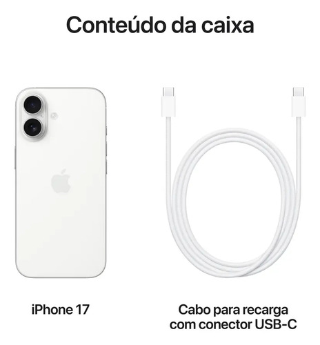 iPhone 17 512 GB - Branco - Distribuidor Autorizado