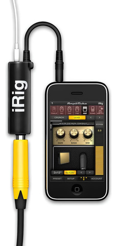 Irig interface de audio p guitarra e lives no celular cor
