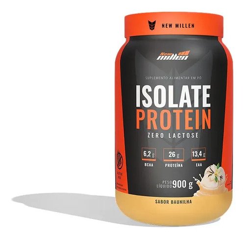 Isolate protein 900g new millen sabor baunilha