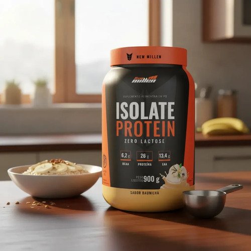 Isolate Protein 900g New Millen Sabor Baunilha