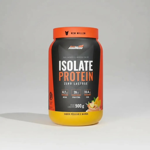 Isolate Protein Zero Lactose New Millen 900g Sabor Pêssego e Manga