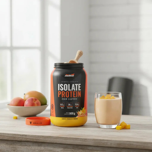 Isolate Protein Zero Lactose New Millen 900g Sabor Pêssego e Manga