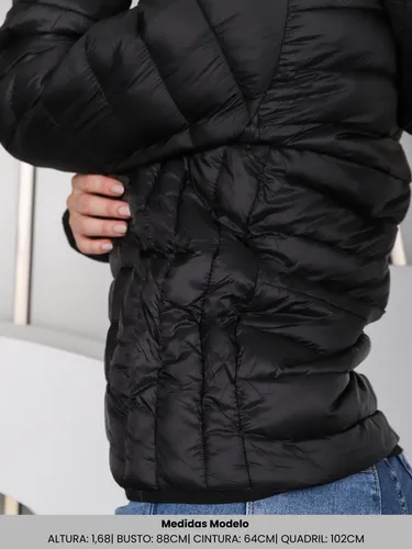 Jaqueta Bobojaco Feminina Puffer Impermeavel Capuz Removível