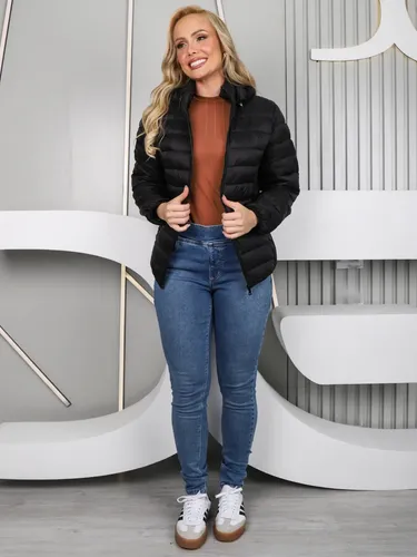 Jaqueta Bobojaco Feminina Puffer Impermeavel Capuz Removível