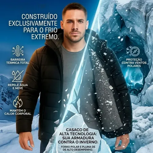 Jaqueta Bobojaco Impermeável Forrado Peluciado Frio Inverno