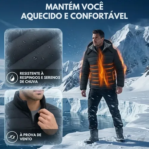 Jaqueta Bobojaco Impermeável Forrado Peluciado Frio Inverno