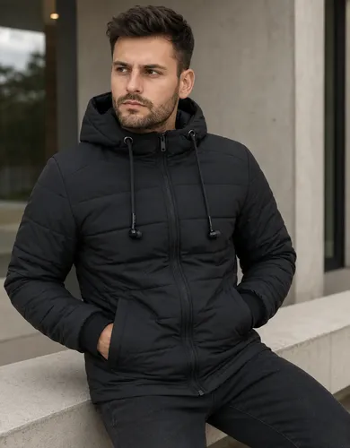Jaqueta Bobojaco Masculina Com Fones Casaco Forrado Inverno