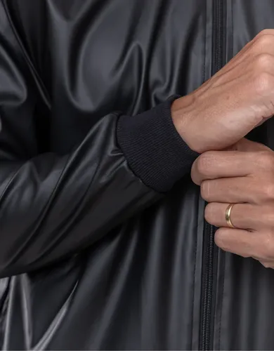 Jaqueta Bomber Courino Masculina Com Zíper E Bolso