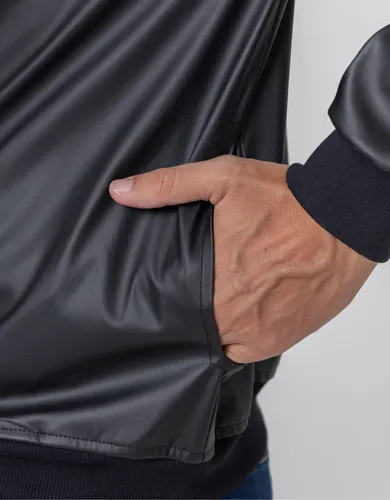 Jaqueta Bomber Courino Masculina Com Zíper E Bolso
