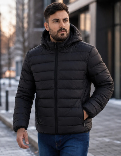 Jaqueta masculina bobojaco puffer inverno frio qualidade