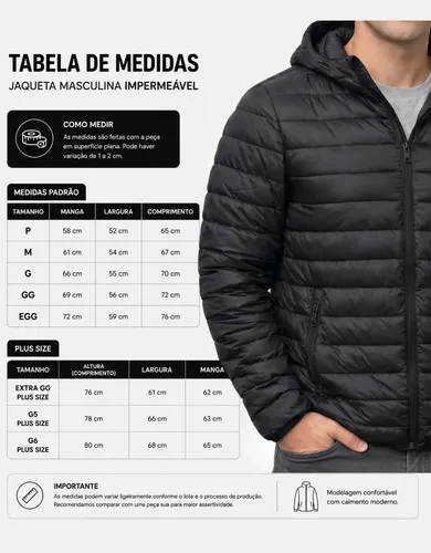 Jaqueta Puffer Bobojaco Corta Vento Nylon Frio Reforçada
