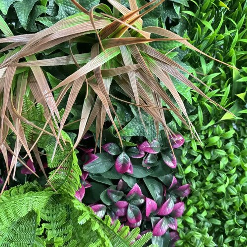 Jardim Vertical Artificial Super Premium 100x100 Mix De Folhagens Luxo 1m2 Parede Verde Artificial Muro Inglês Paisagismo Artificial Jardim Suspenso Artificial Painel de Folhagens