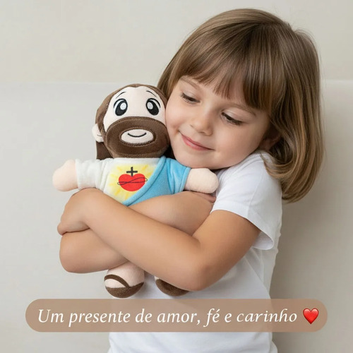 Jesus Cristo Pelúcia 25cm Um Presente De Amor Fé E Carinho