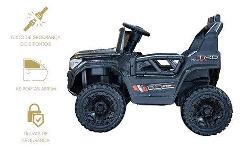 Jipe Elétrico Infantil Bang Toys Black Hawk X 12V Bivolt Com Bluetooth