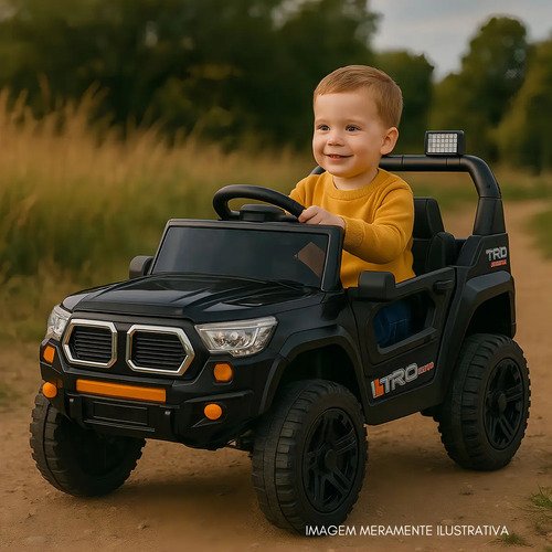 Jipe Elétrico Infantil Bang Toys Black Hawk X 12V Bivolt Com Bluetooth