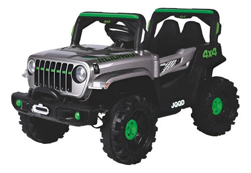 Jipe Infantil Elétrico 12v Carrinho Controle Remoto Música Cor Cinza-escuro Voltagem Do Carregador 110v/220v