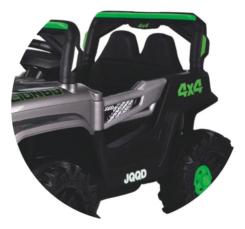 Jipe Infantil Elétrico 12v Carrinho Controle Remoto Música Cor Cinza-escuro Voltagem Do Carregador 110v/220v