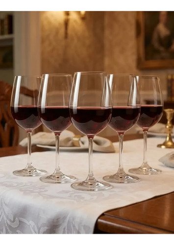 Jogo 6 tacas cristal de vinho tinto branco titanium gastro 5