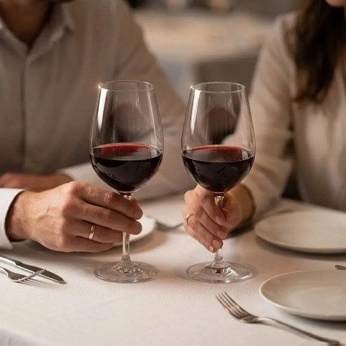 Jogo 6 Taças Cristal De Vinho Tinto Branco Titanium Gastro 580ml Pítia