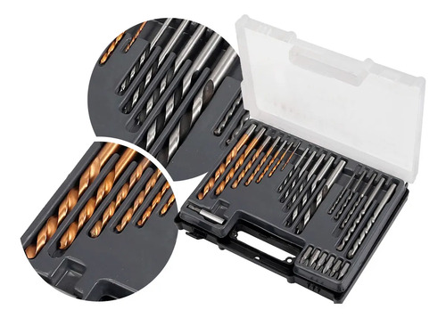 Jogo De Brocas Buchas E Bits Com 300 Peças E Maleta + Kit Chaves Catraca Reversível 40 Peças The Black Tools