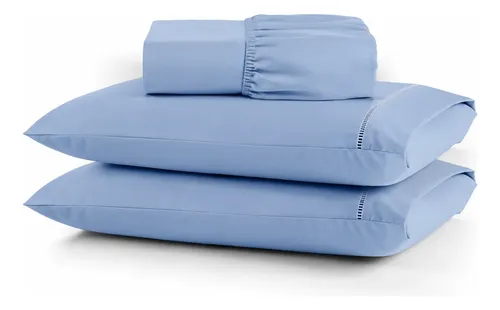 Jogo de cama 600 fios 100 algodao queen 3 pecas