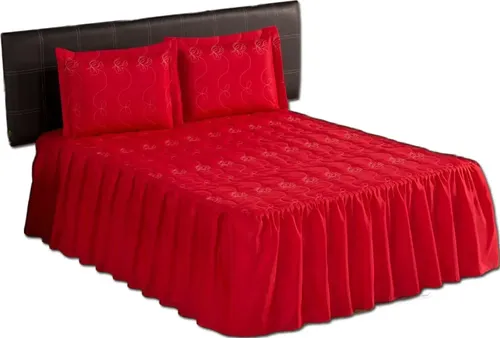 Jogo De Cama Colcha Com Babado Padrão Margadona 3 Peças