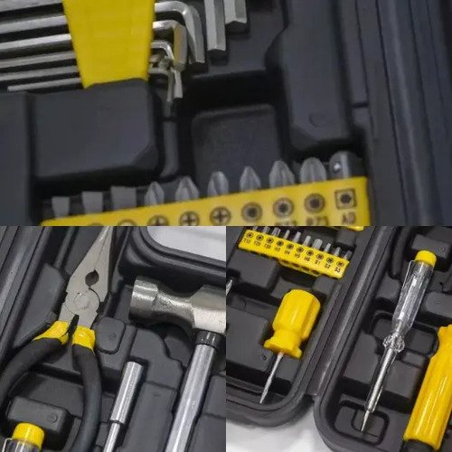 Jogo de Ferramentas 200 Peças com Chaves de Precisão e Allen Kit com Maleta Resistente - Titanium Platina