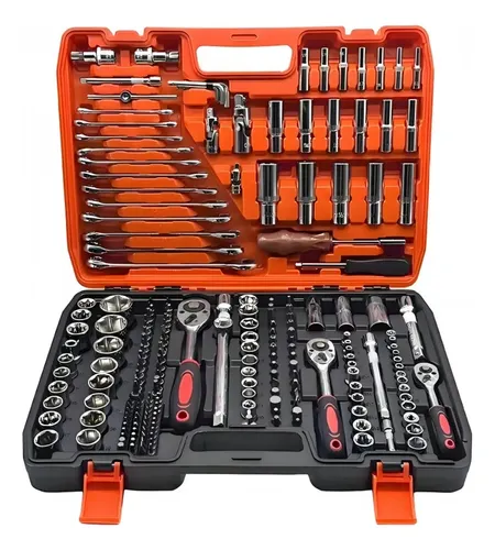 Jogo de ferramentas 216 pecas manual kit chaves profissional
