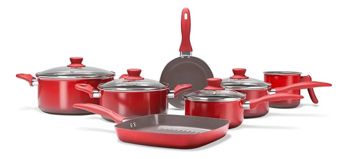 Jogo de panelas 7 pecas revst ceramico antiaderente brinox v