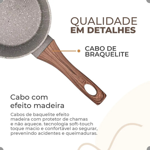 Jogo De Panelas Antiaderente Cerâmica Mimo Style 10 Peças