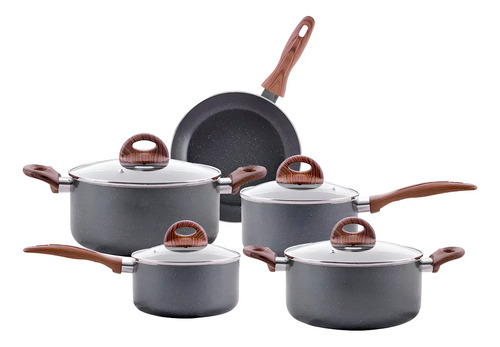 Jogo de panelas brinox antiaderente ceramic inducao 5 pecas