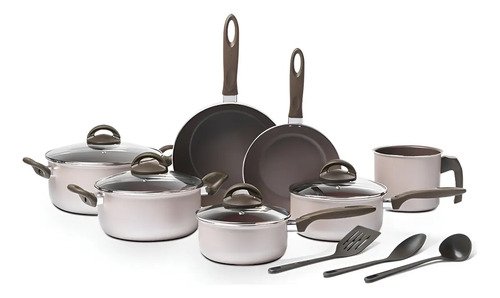 Jogo de panelas ceramic life nevada 10 pecas brinox